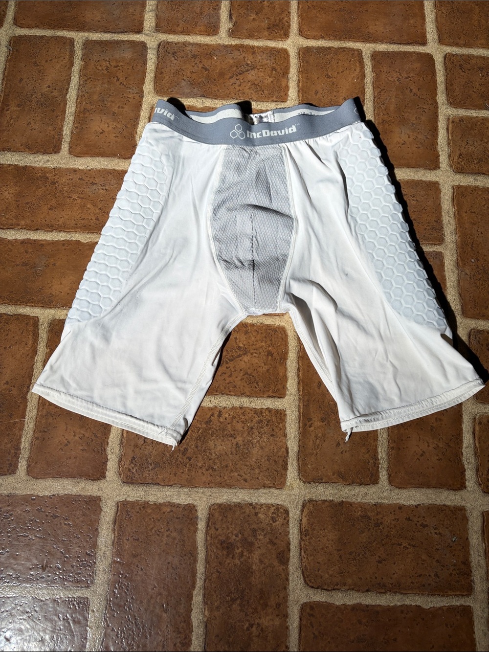 Men's White Padded Compression Shorts - McDavid